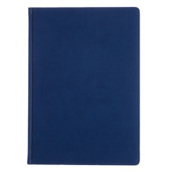 Ежедневник недатированный А4, 136 листов Velvet soft-touch, обложка ПВХ, ляссе, синий