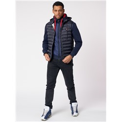 Куртка 2 в 1 мужская толстовка и жилетка темно-синего цвета 70131TS
