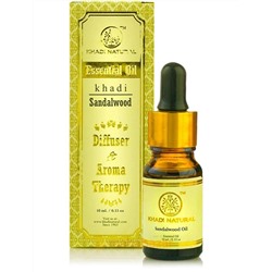 Эфирное масло для ароматерапии Сандал, 15 мл, производитель Кхади; Sandalwood Essential Oil, 15 ml, Khadi