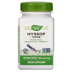 Nature's Way, Hyssop Herb, 900 mg, 100 Vegan Capsules