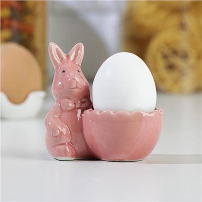 Подставка для яйца «Сеньор кролик», 8×5×8 см, цвет МИКС