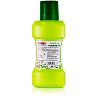 Травяная освежающая жидкость для полоскания рта без алкоголя, 250 мл, производитель К.П. Намбудирис; Herbal fresh Mouthwash Alcohol free, 250 ml, K.P. Namboodiri's