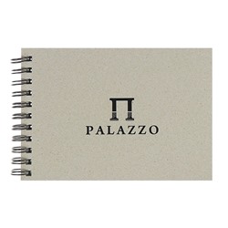Блокнот-скетчбук А5, 60 листов на гребне Palazzo, блок рисовальная белая бумага 200 г/м²