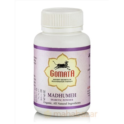 Чурна диабетическая Мадхумех, 100 г, производитель Гомата; Madhumeh diabetic powder, 100 g, Gomata Products