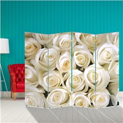 Ширма "Белые розы", 200 × 160 см
