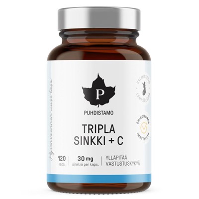 Витамины Puhdistamo Tripla Sinkki + C 25 mg 120 капсул