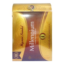 Аюрведическое натуральное сандаловое мыло Милленниум, 150 г, производитель Карнатака Сопс; Mysore Sandal Millennium Super Premium Soap, 150 g, Karnataka Soaps