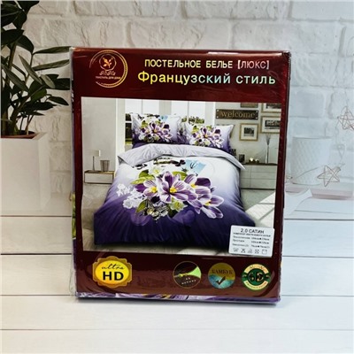 Комплект постельного белья Французский стиль САТИН 5D 2-ух спальный №5