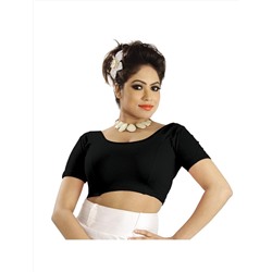 Чоли для сари - трикотажная блузка, цвет - черный, производитель Абхи; Women's Cotton Blouse Black, Abhi