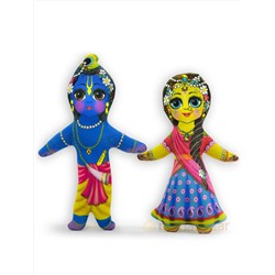 Набор мягких игрушек Радха и Кришна, производитель махабазар.клаб; Set of soft toys Radha & Krishna, MAHAbazar.club