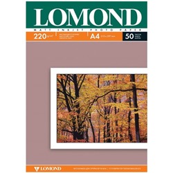 Фотобумага для струйной печати А4 LOMOND, 220 г/м², матовая двусторонняя, 50 листов (0102144)