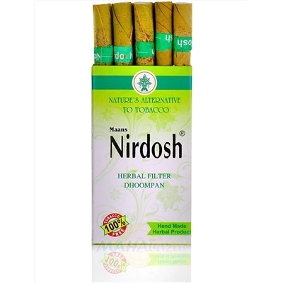 Травяные сигареты без никотина Нирдош, пачка 10 шт, производитель Маанс; Nirdosh, 10 pcs, Maans