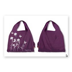 Эко-сумка (бабочки) Цвет фиолетовый