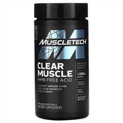 Muscletech, Clear Muscle, HMB Free Acid, 84 Liquid Softgels