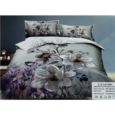 Комплект постельного белья Французский стиль САТИН 5D 2-ух спальный №6