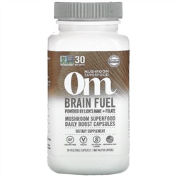 Om Mushrooms, Brain Fuel, питательный комплекс для мозга, 667 мг, 90 вегетарианских капсул