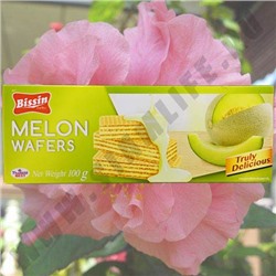 Вафли со вкусом спелой Дыни Bissin Melon Wafers