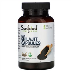 Sunfood, Сырой Шиладжит, Капсулы, 700 мг, 90 капсул