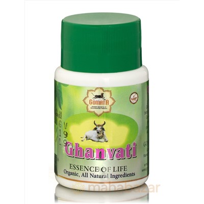 Гханавати, оздоровление организма, 35 г, производитель Гомата; Ghanavati, 35 g, Gomata Products