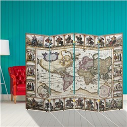 Ширма "Карта мира", 200 × 160 см