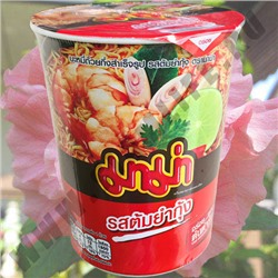 Лапша быстрого приготовления Том Ям Mama Shrimp Tom Yum