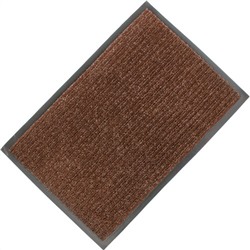 Коврик ворсовый ребристый на ПВХ основе Стандарт, коричневый, 1200*1800*8 мм
