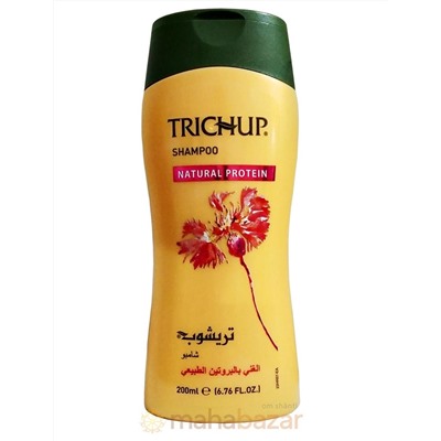 Шампунь для волос с протеином Тричуп, 200 мл, производитель Васу; Trichup Natural Protein Shampoo, 200 ml, Vasu
