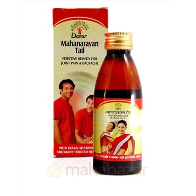 Массажное масло Маханараяна, 100 мл, производитель Дабур; Mahanarayan Oil, 100 ml, Dabur