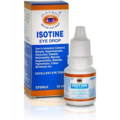 Аюрведические капли для глаз Айсотин, 10 мл, производитель Джагат Фарма; Isotine Eye Drop, 10 ml, Jagat Pharma