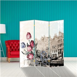 Ширма "Тюльпаны. Декор 1" 150 × 160 см