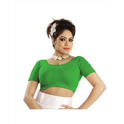 Чоли для сари - трикотажная блузка, цвет - салатовый, производитель Абхи; Women's Cotton Blouse Light Green, Abhi