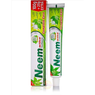Зубная паста Ним Актив, 100 г + 25 г, производитель Джйоти Лабороторис; Neem Active Toothpaste, 100 g + 25 g, Jyothy Laboratories ltd