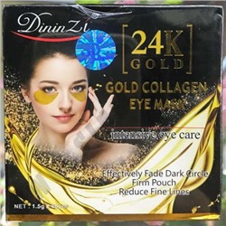Патчи для век с Биозолотом DininZi 24k Gold Collagen Eye Mask