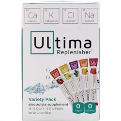 Ultima Replenisher, Электролитовая добавка, ассорти, 20 пакетов, 68 г (2,4 унции) каждый
