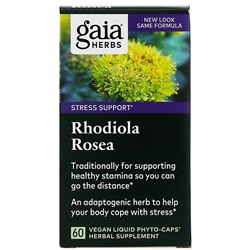 Gaia Herbs, Rhodiola Rosea, 60 растительных капсул с жидкостью