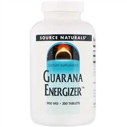 Source Naturals, Энергетик с гуараной, 900 мг, 200 таблеток