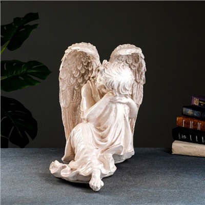 Фигура "Ангел девушка сидя" большая, состаренный 28х45х40см