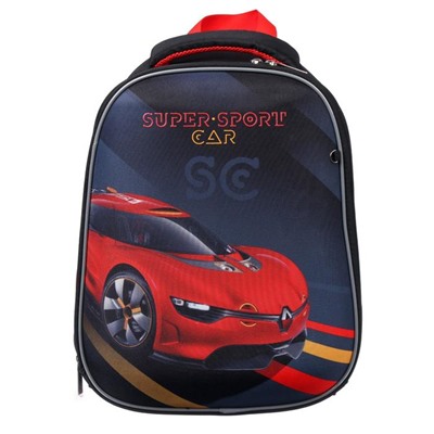 Рюкзак каркасный, Hatber, Ergonomic light ,38 х 29 х 15, EVA-материал, с термосумкой, Super Sports Car