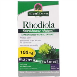 Nature's Answer, Rhodiola, 100 mg, 60 Vegetarian Capsules