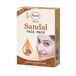 Маска для лица Сандал, 25 г, производитель Айюр; Sandal anti-dryness Face Pack, 25 g, Ayur