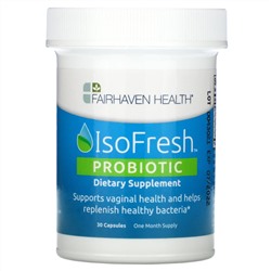 Fairhaven Health, IsoFresh, пробиотик, для баланса в женском организме, 30 капсул
