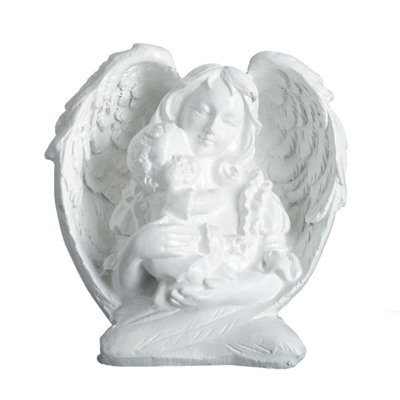 Фигура "Ангелочек с младенцем" 4х6,5х7см