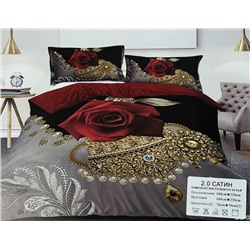 Комплект постельного белья Французский стиль САТИН 5D 2-ух спальный №2