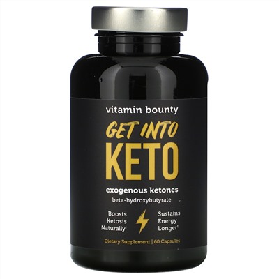 Vitamin Bounty, Get Into Keto, Exogenous Ketones, 60 Capsules