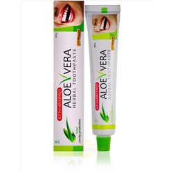 Травяная зубная паста Алоэ Вера, 100 г, производитель К.П. Намбудирис; Aloe Vera Herbal toothpaste, 100 g, K.P. Namboodiri's