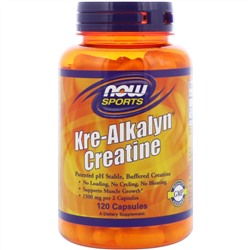 Now Foods, Sports, Kre-Alkalyn Creatine (креалкалин креатин), 120 капсул