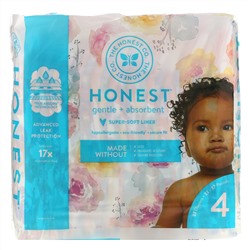 The Honest Company, Honest Diapers, Size 4, 22 - 37 Pounds, Rose Blossom, 23 Diapers