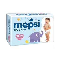 Подгузники-трусики Mepsi размер XL (12-22 кг), 19 шт