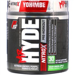 ProSupps, Mr. Hyde, Nitro X, предтренировочный комплекс со вкусом зеленого кислого яблока, 222 г (7,8 унции)