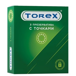 Презервативы TOREX латексные с точками (3 шт/уп)